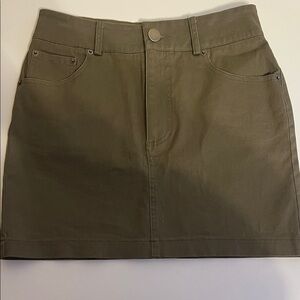Forever 21 Olive Mini Skirt